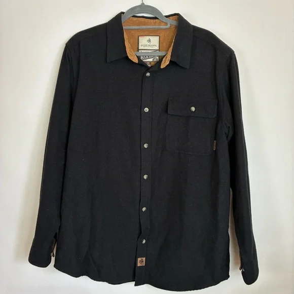 Legendary Whitetails The Original Buck Camp Black Flannel- Sz L - Picture 1 of 10
